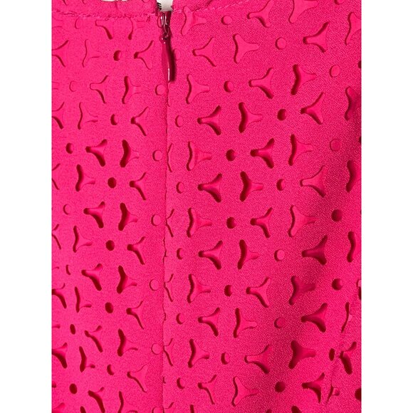 J Crew Dress Womens Size 2 Short Sleeve Mini Fit and Flare Pink Fuchsia Work XS - Picture 13 of 13